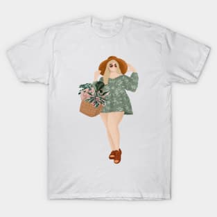 Girl Plant Shopping T-Shirt